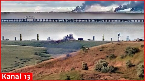 Russian air defense systems and radars under attack by Ukrainian Army： fires on Kerch Peninsula