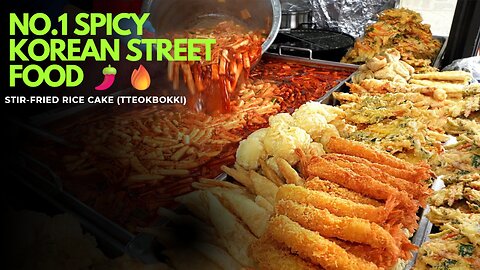 Spicy Korean Tteokbokki 🔥 | No.1 Street Food in Korea 🇰🇷