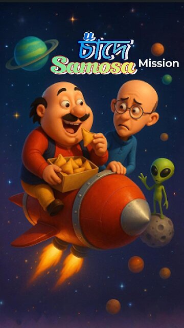 মোটু পাতলুর চাঁদে সমুচা অভিযান! | Motlu Patlu’s Moon Samosa Mission