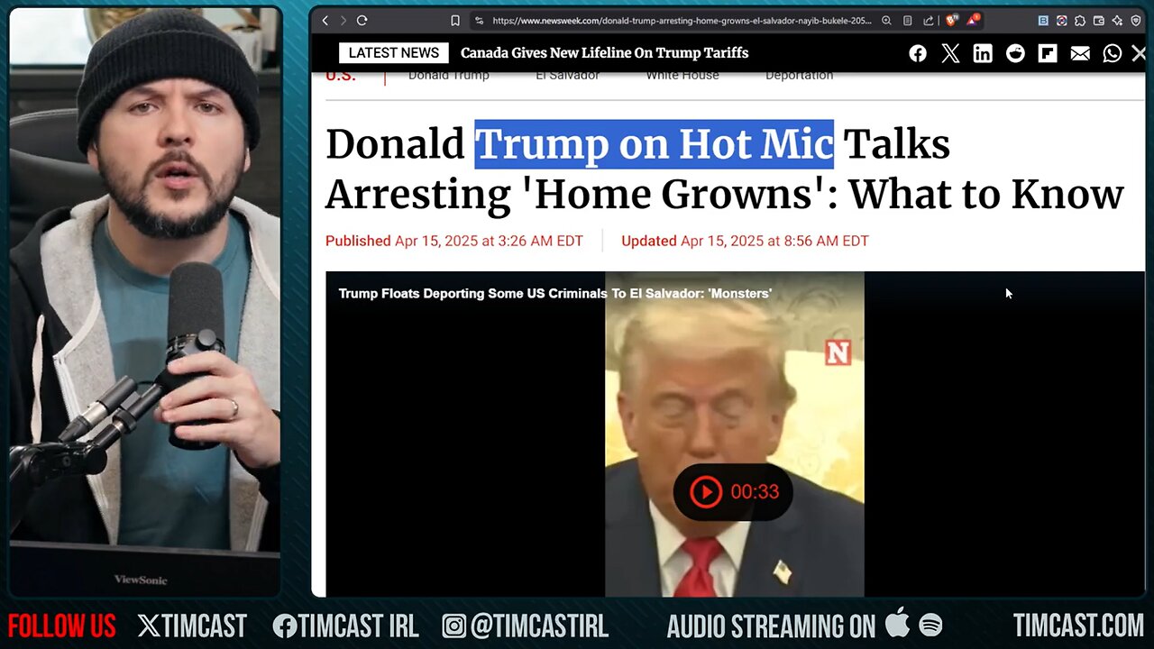 Trump CAUGHT On Hot Mic Saying Send HOME GROWNS To El Salvador SUPERMAX, Democrats LIVID