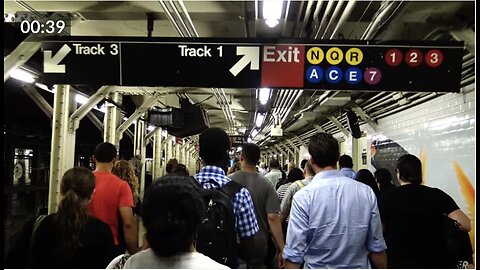 POV, Shuttle Subway “S”, Times Square, New York City - HD stock video