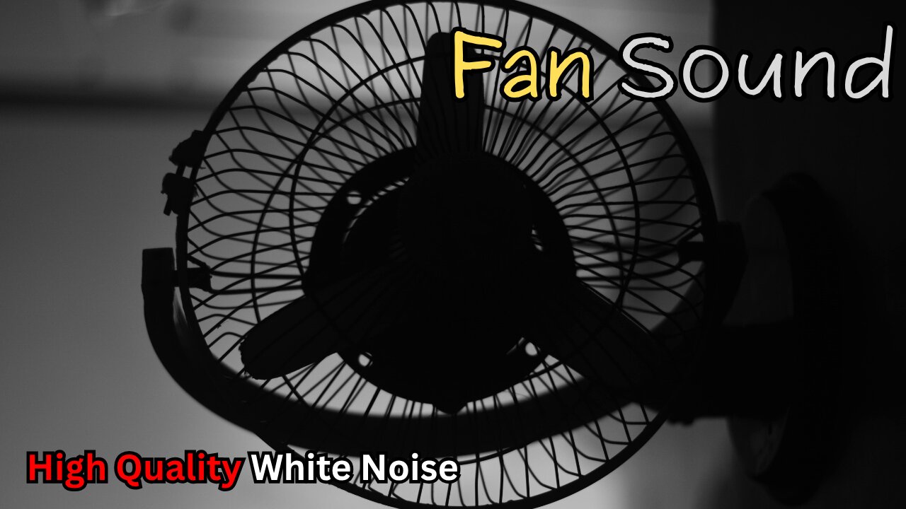 Tranquil Fan White Noise (Black Screen) | Calm, Sleep, Focus