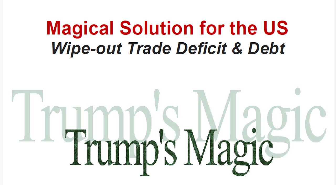 The 145% cuts US Trade Deficit and US Debt promptly