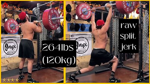 264lbs (120kg) Raw Split Jerk