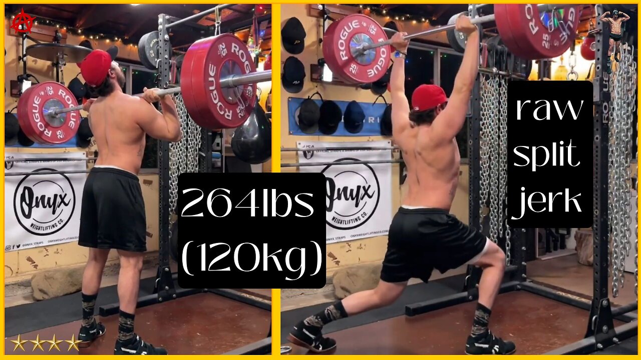 264lbs (120kg) Raw Split Jerk