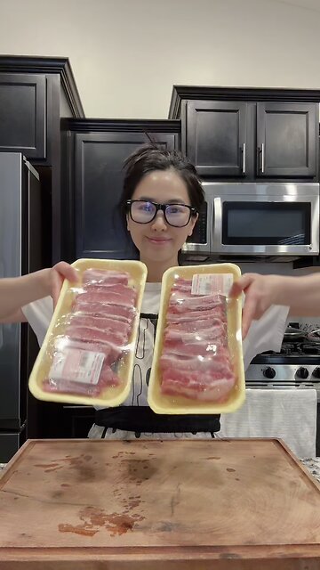 Chinese BBQ pork ribs with salad and potato