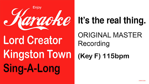 Sing-A-Long - Lord Creator - Kingston Town (Key F) 115bpm (2025)