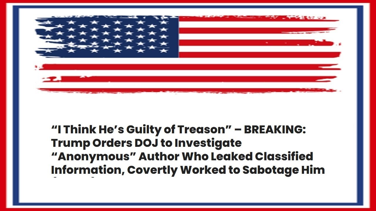 Anonymous Author GUILTY of TREASON