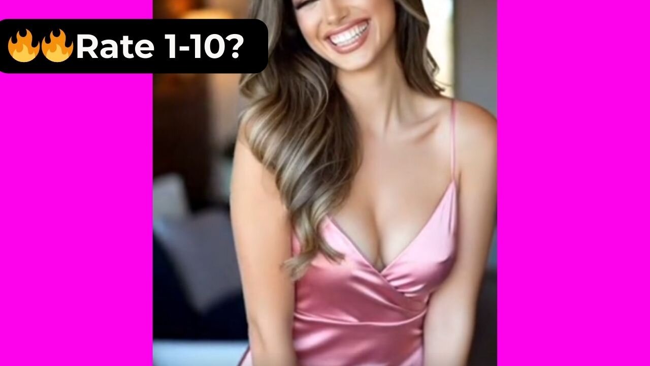 🔥 Rate Her Body in This Pink Silk Night Dress 1-10? 😍 Supermodel 4K