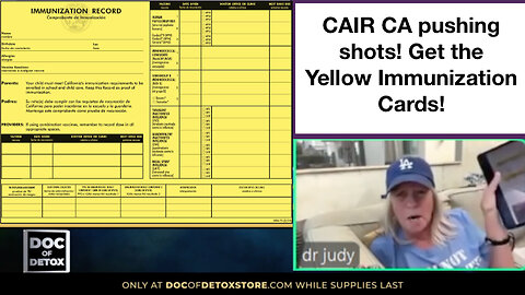 CAIR CA pushing shots! Get the Yellow Immunization Cards!