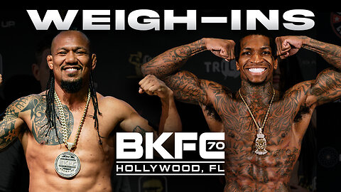 BKFC 70 HOLLYWOOD PALOMINO vs DAVIS ON DAZN WEIGH IN