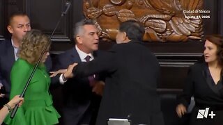 WILD: Mexican Senators Getting Into A Fist Fight Over American Military Intervention Against Cartels
