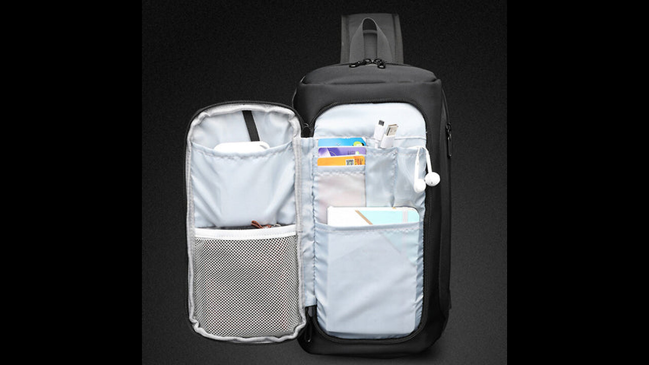 Multifunctional Men's Sports Waterproof Sling Bag
