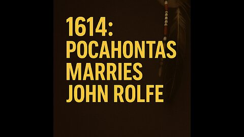 1614: Pocahontas Marries John Rolfe – A Moment That Changed History 🪶
