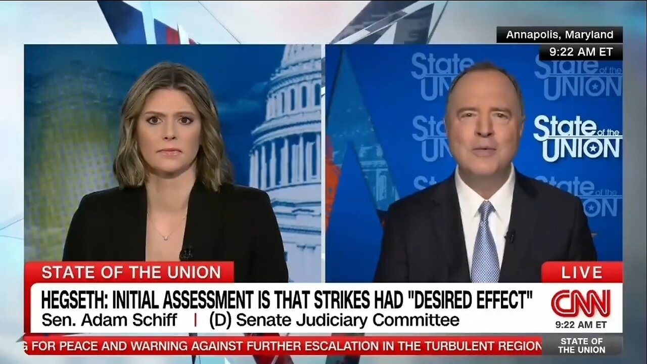 Sen Adam Schiff Says Trump Iran Strike Is Unconstitutional