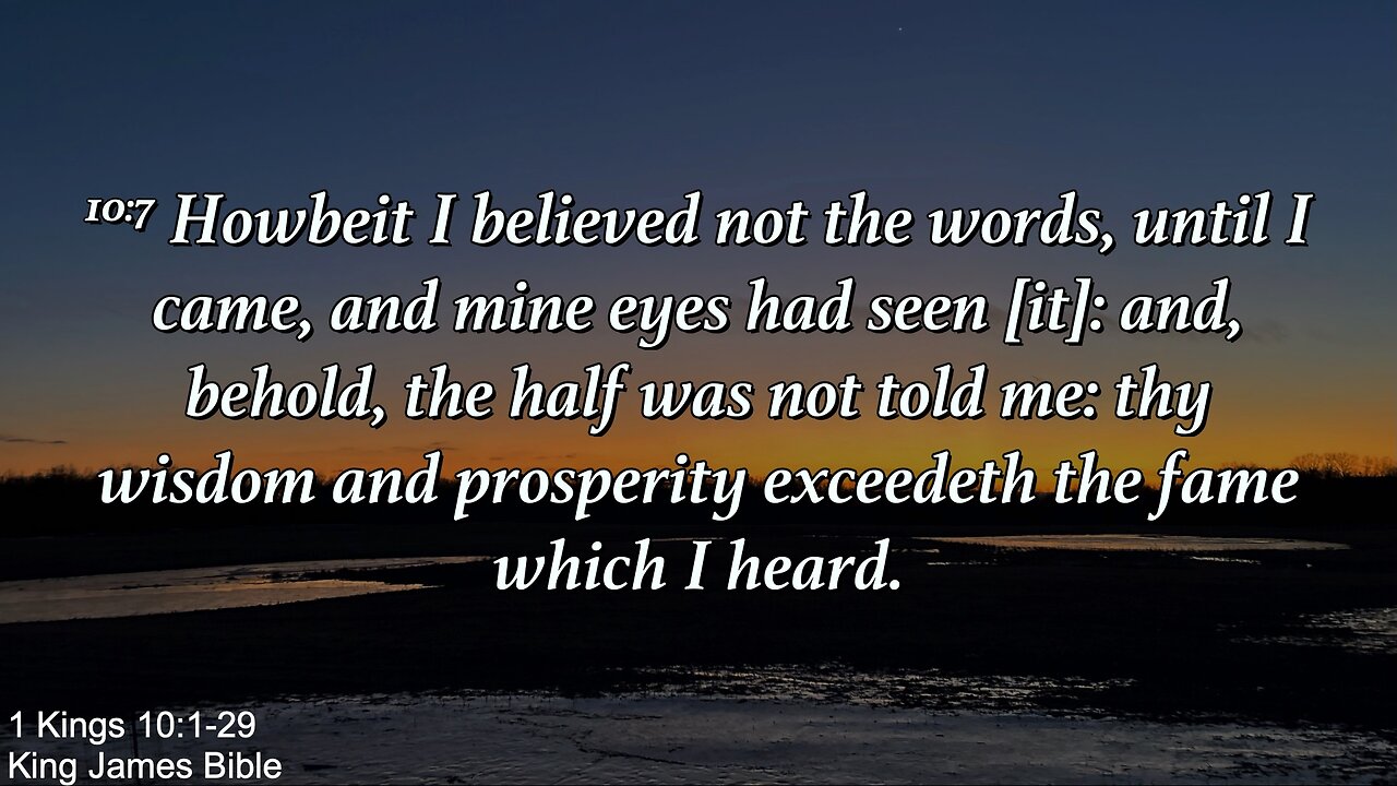 Sunday Morning, March 30th - the half was not told me: