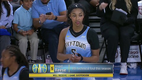 😱 Angel Reese SUSPENDED, 8th tech for SMACKING Edwards FACE! Chicago Sky WNBA women's basketball 