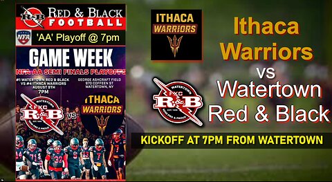 Red and Black v Ithaca Warriors 8-9-25 7pm