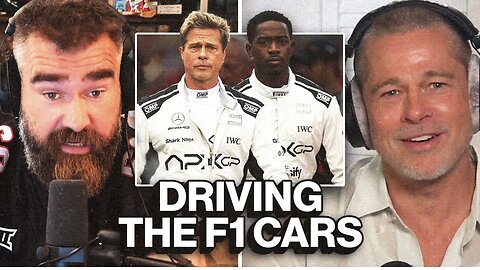 Brad Pitt confesses how INTENSE it actually is driving F1 cars with Travis and Jason