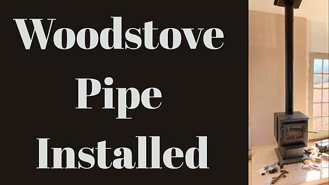 Woodstove Pipe Installed
