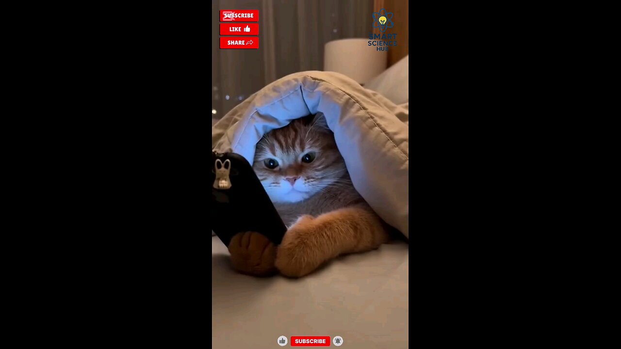“Caught at 3AM! 😳 Cat Secretly Scrolling”
