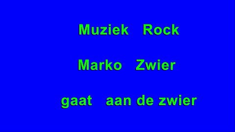 Muziek - Rock - Marko Zwier gaat aandezwier - #aandezwier #mkz #ROCKmsuic