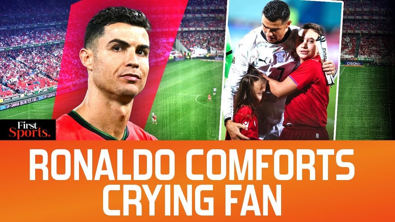 Cristiano Ronaldo Consoles Crying Fan, Heartwarming Gesture Wins Hearts | First Sports