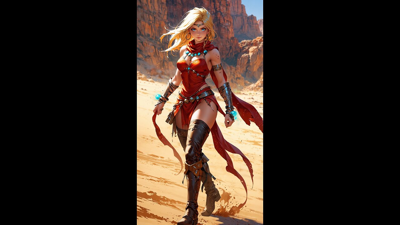 Desert Huntress of the Crimson Dunes.