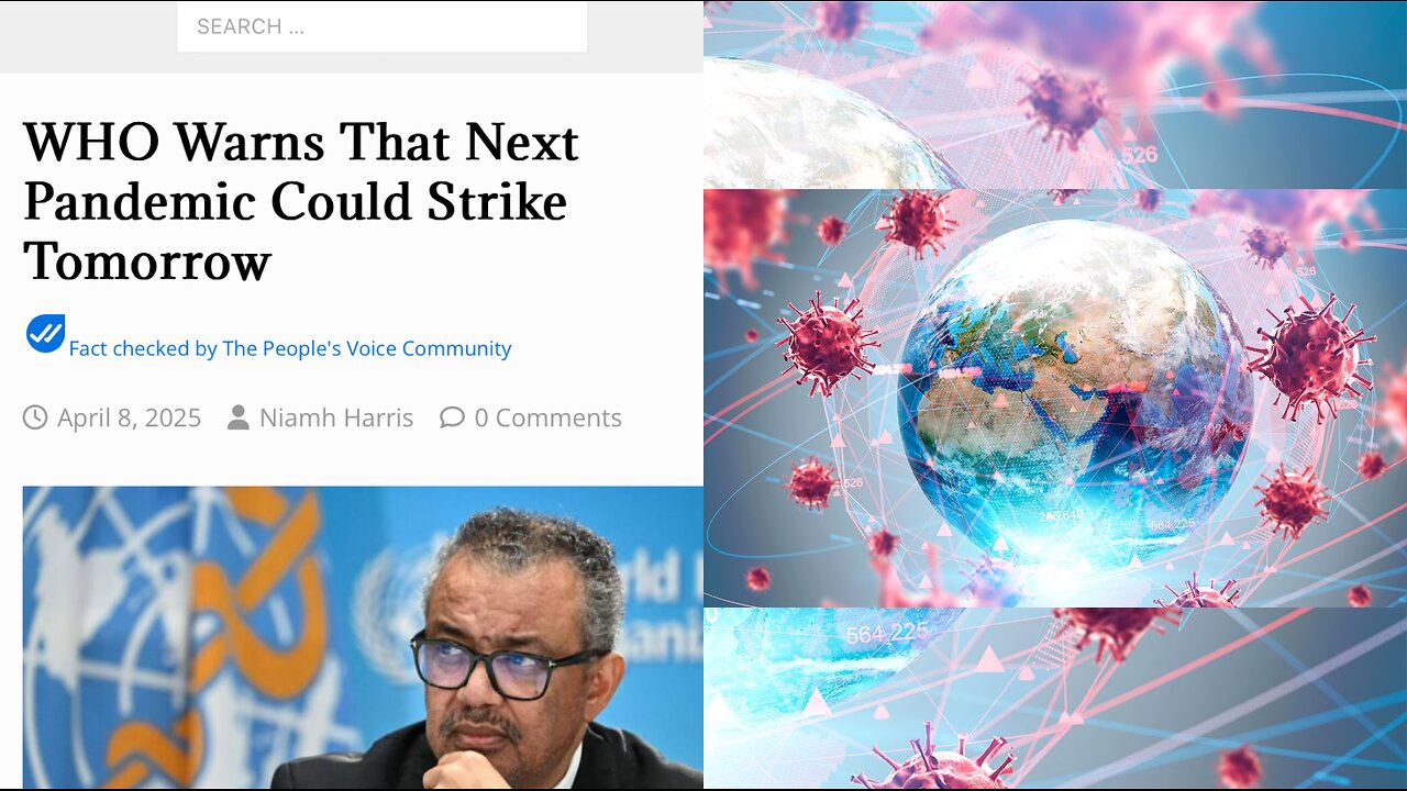 WHO Warns That NEXT Pandemic Could Strike TOMORROW #pestilence #pandemic