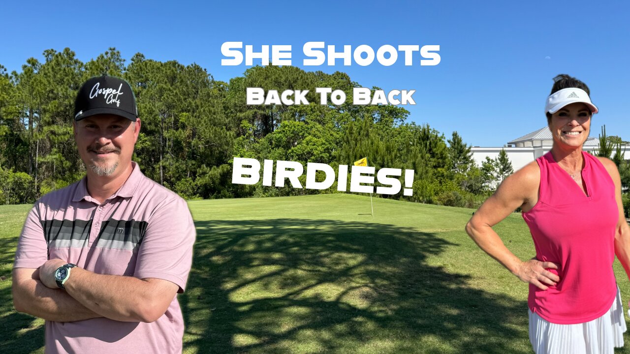 She Shoots Two Birdies in A Row! Golf with us!