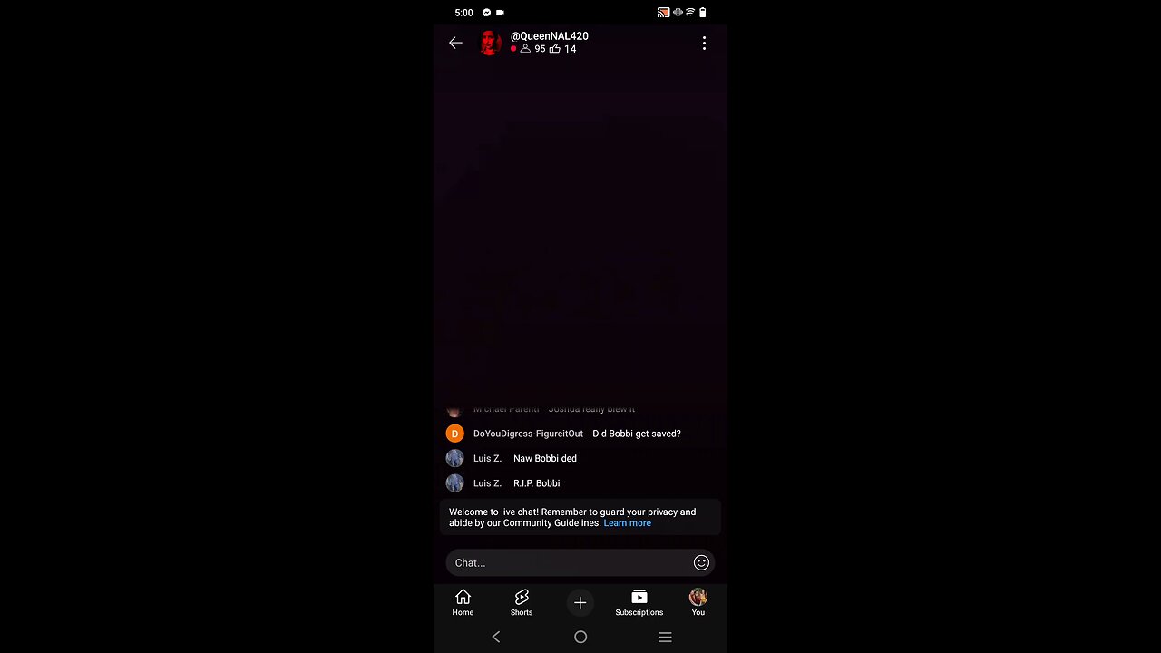 nal talking about cobes in the dark