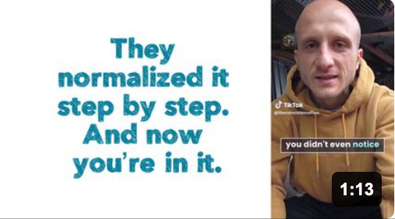 They normalized it step by step. And now you’re in it.