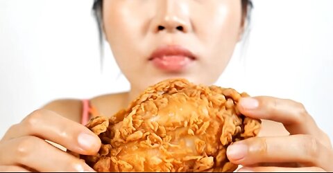 Fried chicken eating ASMR