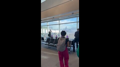 #BREAKING: American Airlines plane catches fire at Denver airport.