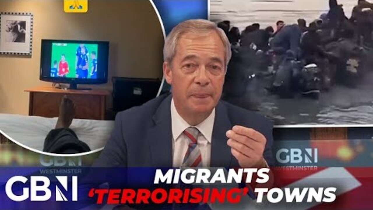 ‘Overrunning riots!’ | Nigel Farage FURIOUSLY reacts as migrants SWARM French seaside towns