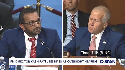 Thom Tillis (R-NC) questions Kash Patel * 9/16/25