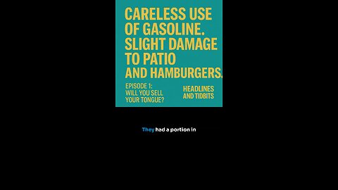 Emergency Call: Damage to Patio and Hamburgers