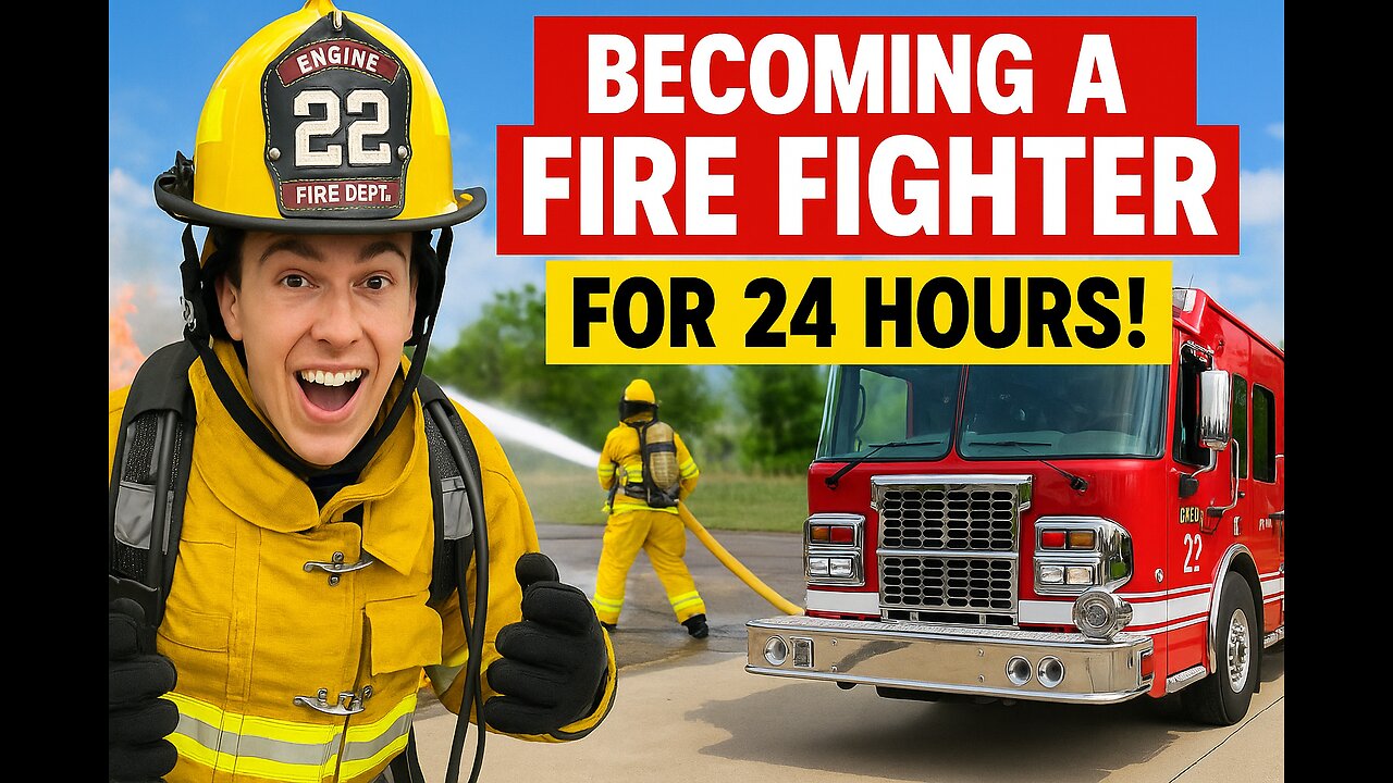 24 HOURS as a REAL FIREFIGHTER! 🔥🚒 (Training, Emergencies & Brotherhood)