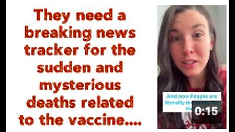 "Breaking News Tracker Needed for Sudden, Mysterious Vaccine-Related Deaths"