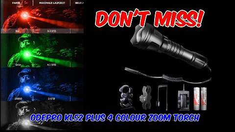 Odepro KL52 Plus 4 Colour Zoom Torch Review