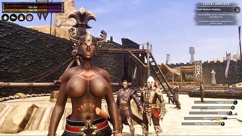 Conan Exiles farming Giant Spider and purge Disaster busty boobs Breast Expansion