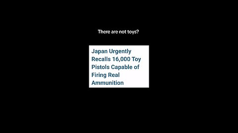 Toy guns are bad?