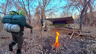 Stealth Camping in Urban woods ALMOST GOT BUSTED BY POLICE