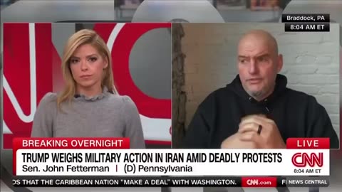 Fetterman Breaks with Democrats, Backs Trump Cracking Down on Iranian Regime
