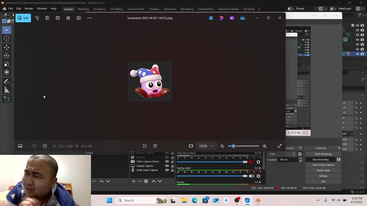 Modeling a Cute Puffball Character in Blender | Full 3D Character Creation
