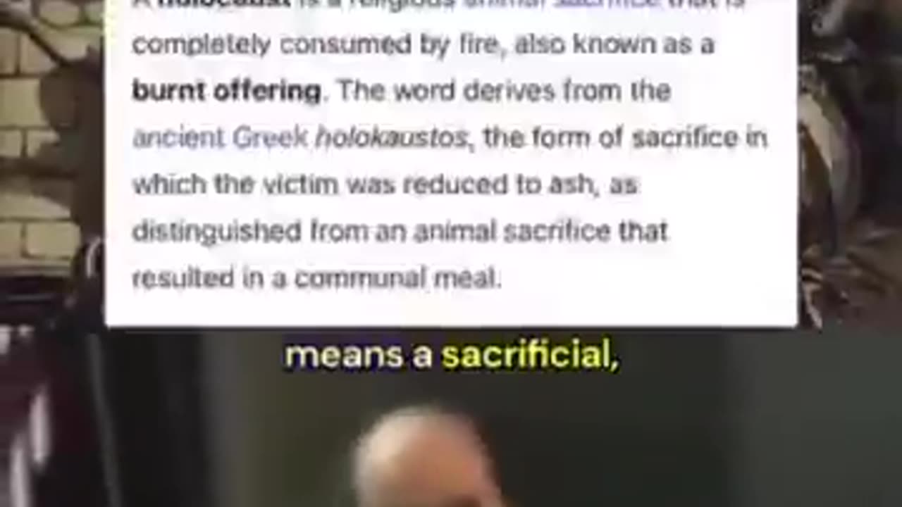 The real definition of a Holocaust.