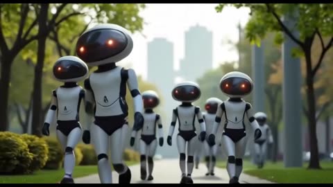 Robots going to park | Robots human