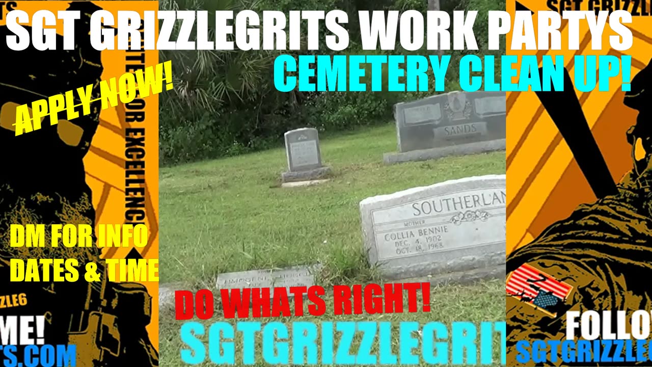 SGT GRIZZLEGRITS COMMUNITY WORK PARTIES