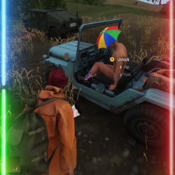 “GET OUT” (Freeze-frame of car standoff, high contrast, bold font)