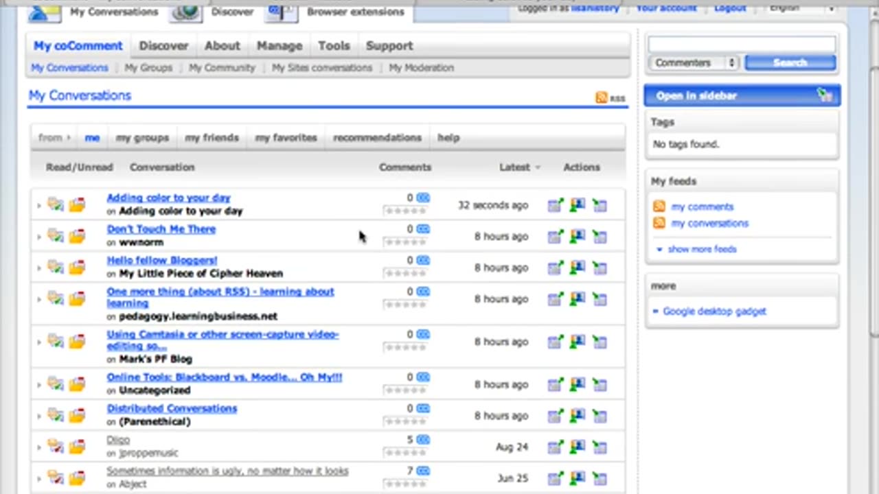 How I track my comments on other people's blogs
